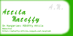 attila mateffy business card