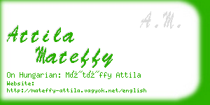 attila mateffy business card